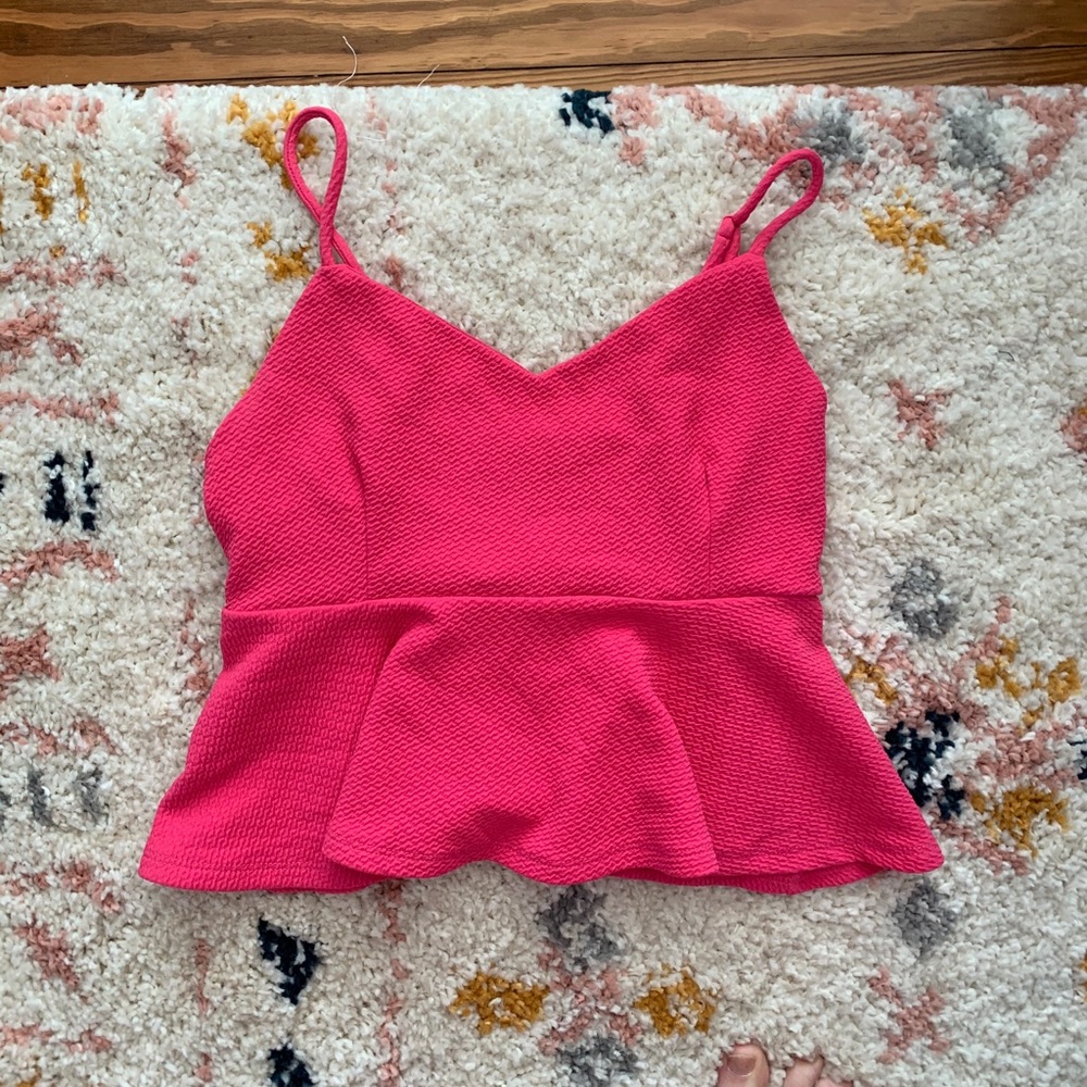 Pink Peplum Top